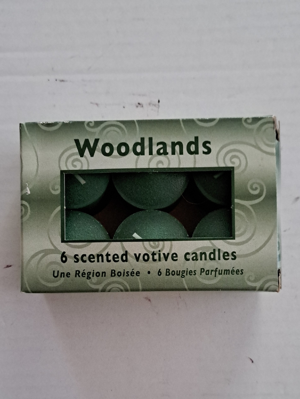 Woodlands Pack of 6 Green Scented Votive Candles